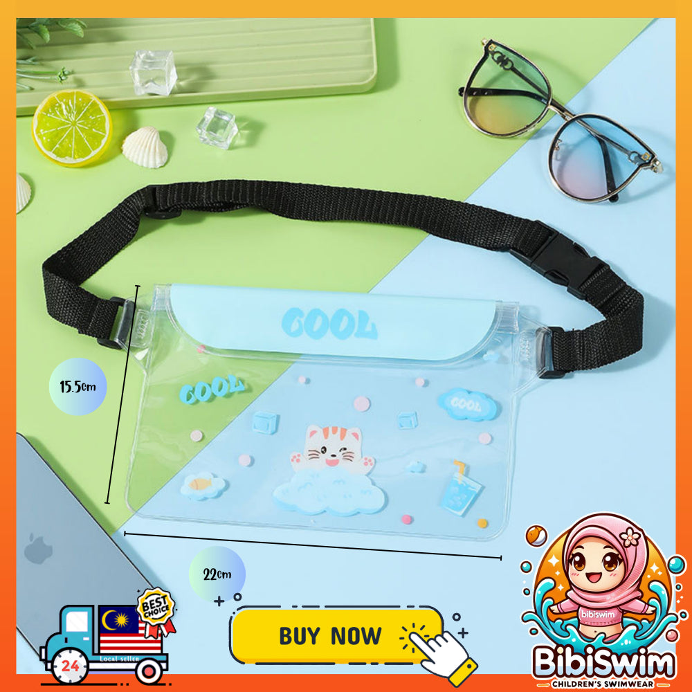BIBISWIM Waterproof Phone Pouch | Underwater Waist Pack for Water Sports