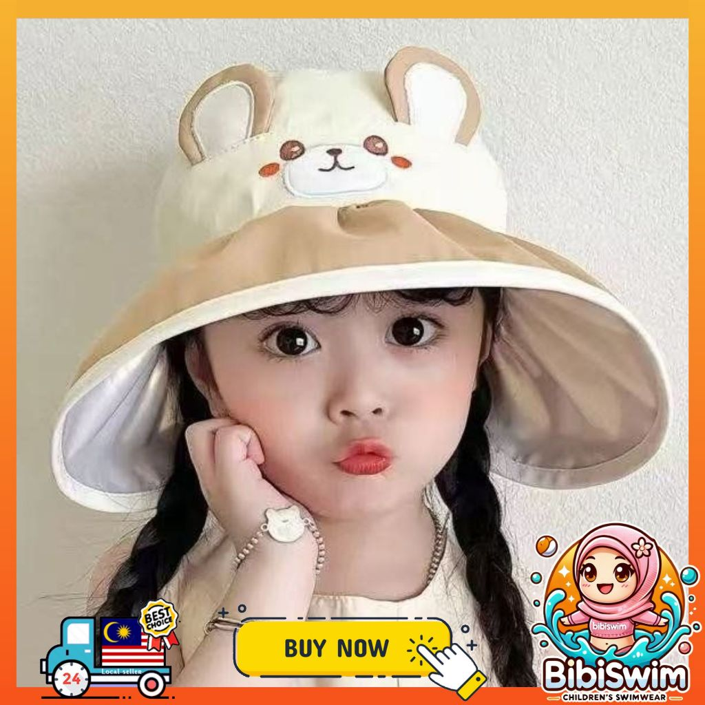 BIBISWIM Baby Bucket Hat Kids Sun Hat Boys Girls Outdoor Hat Sun Protection Cap Fisherman Beach Hat