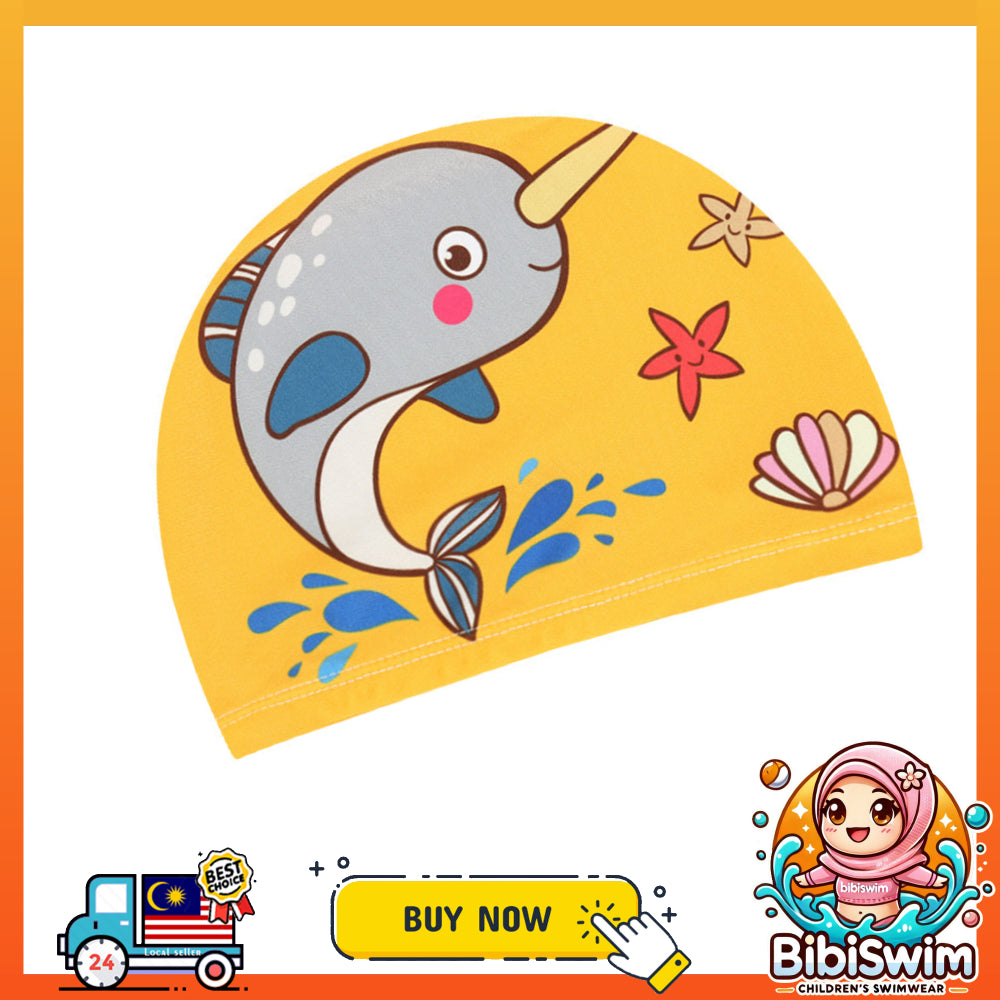 BIBISWIM Cartoon Kids Swim Cap