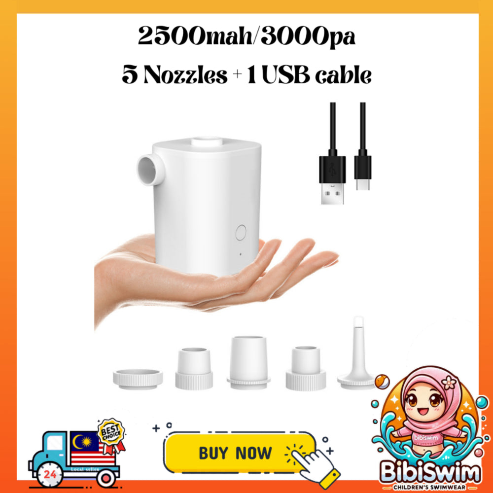 BIBISWIM Portable Electric Air Pump 2500mAh