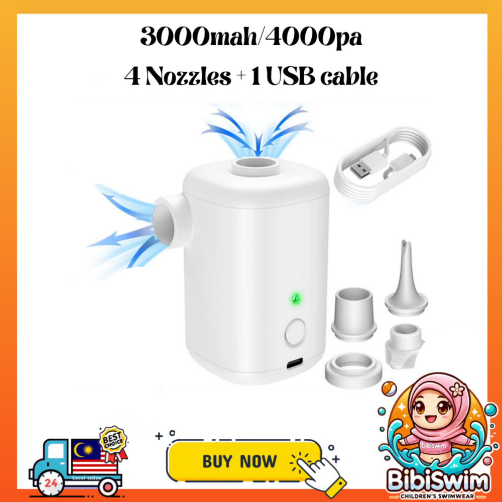 BIBISWIM Portable Electric Air Pump 2500mAh
