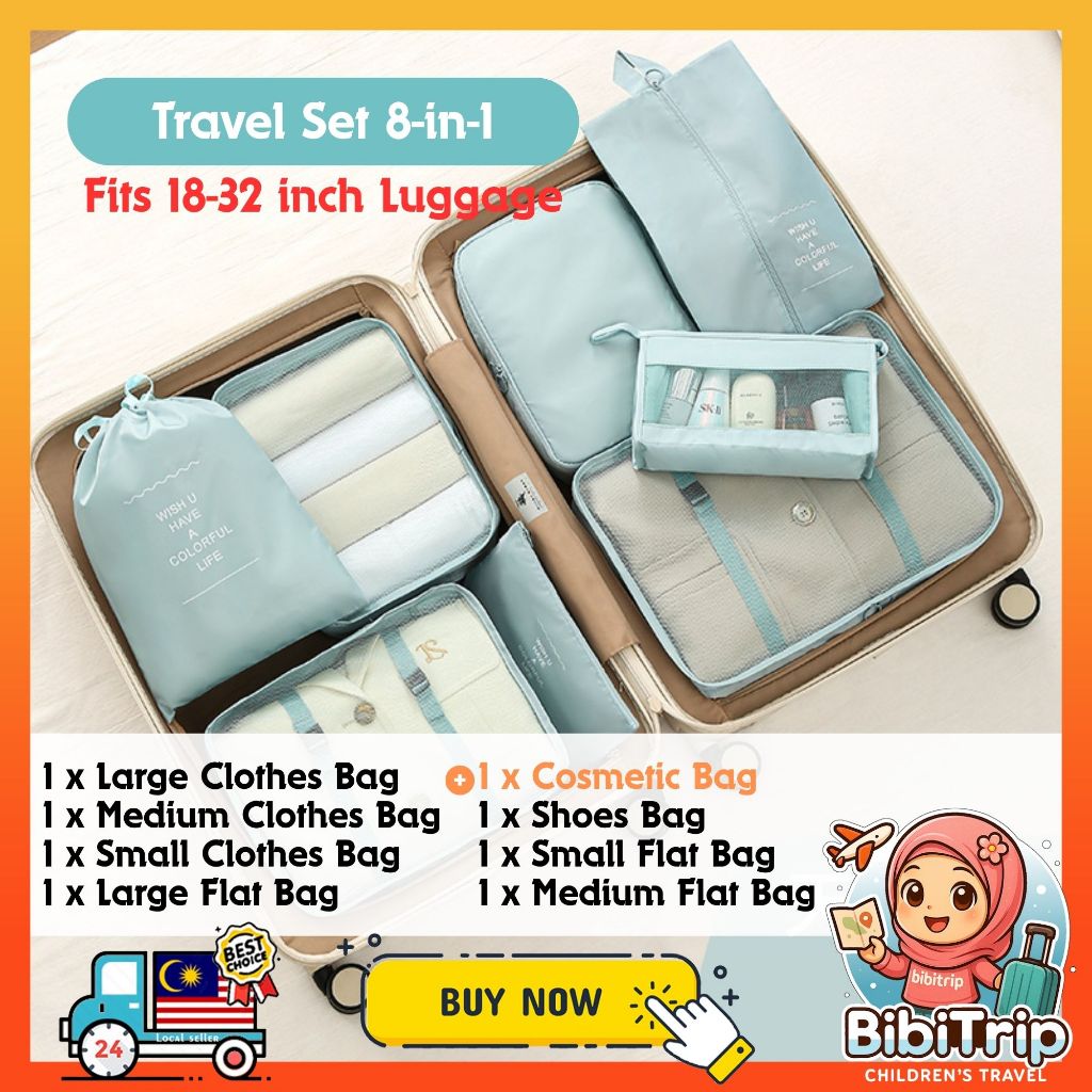 BIBISWIM 10-in-1 Packing Cube Travel Set
