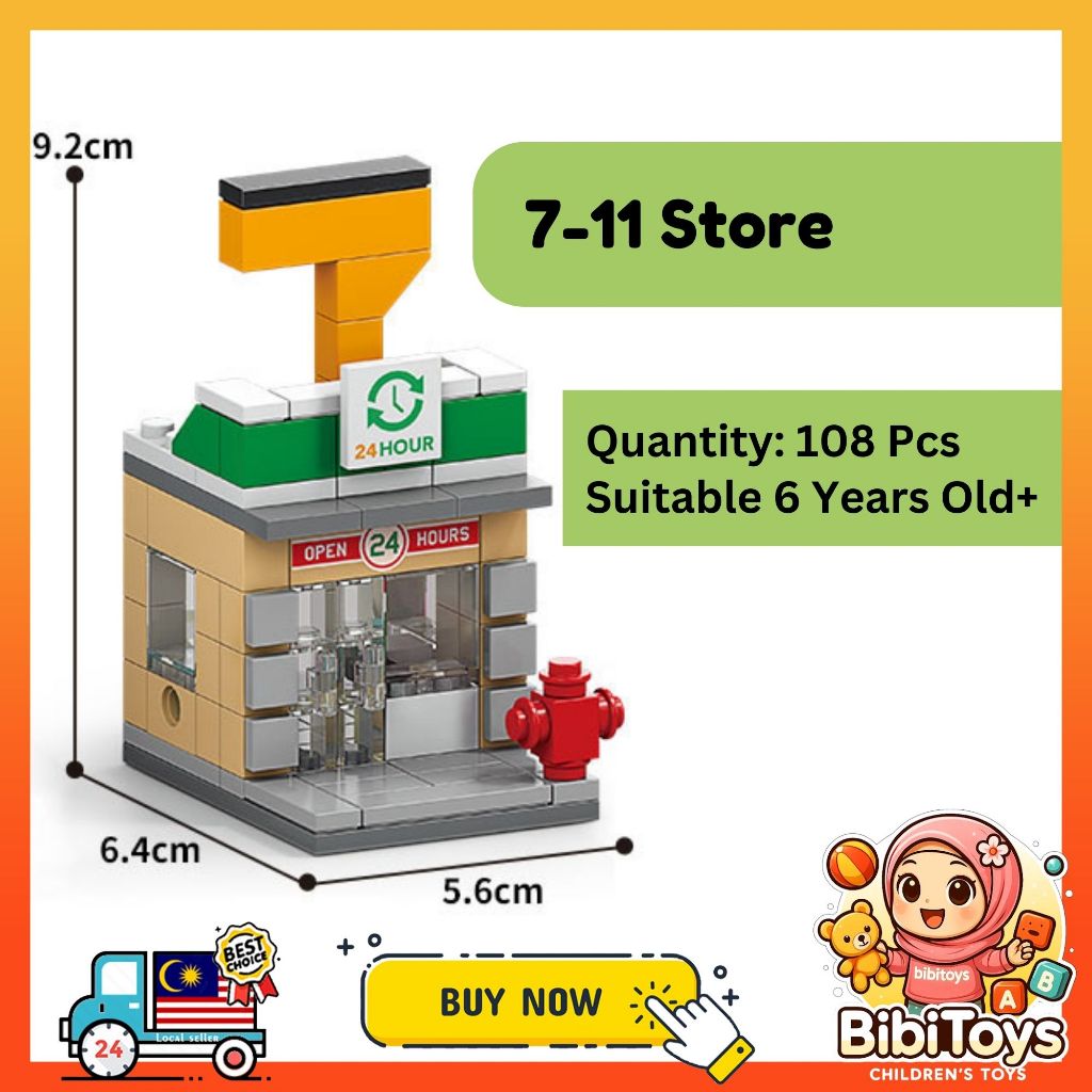 BIBISWIM STEM Street Shop Building Blocks