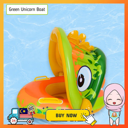 BIBISWIM Dino or Unicorn Baby Swim Float