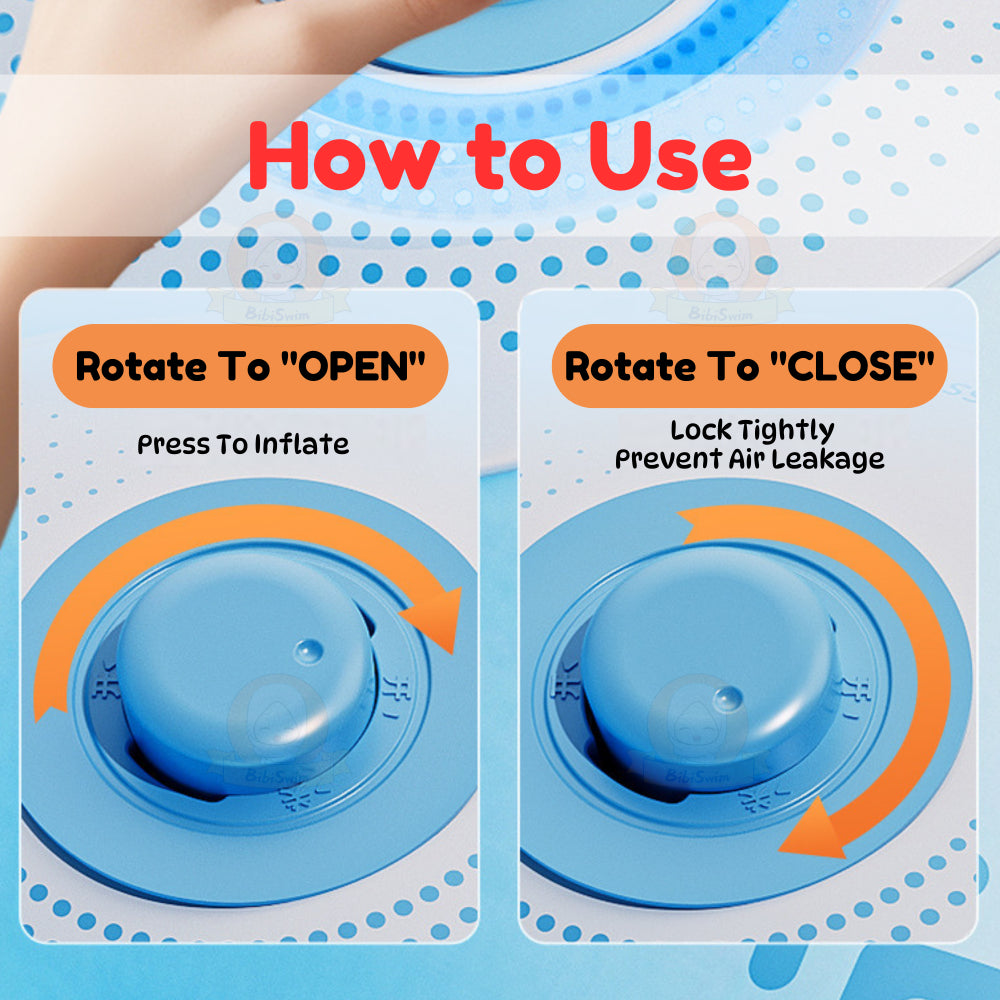 BIBISWIM Self-Inflating Swim Ring | Inflatable Pool Float for Kids & Adults