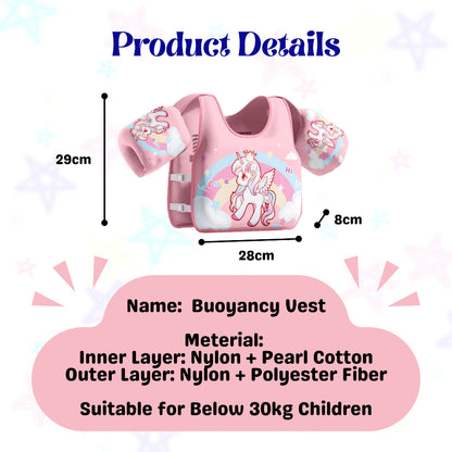 BIBISWIM Kids Swimming Vest | Safety Life Jacket Arm & Chest Float