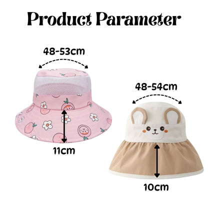 BIBISWIM Baby Bucket Hat Kids Sun Hat Boys Girls Outdoor Hat Sun Protection Cap Fisherman Beach Hat