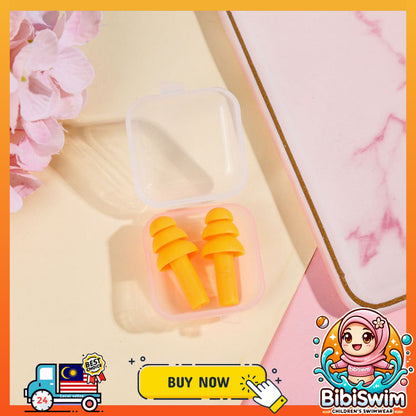 BIBISWIM Silicone Baby Ear Plugs for Swimming & Sleeping | Anti-Noise with Case