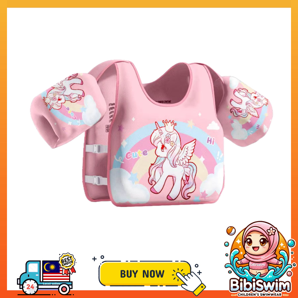 BIBISWIM Kids Swimming Vest | Safety Life Jacket Arm & Chest Float