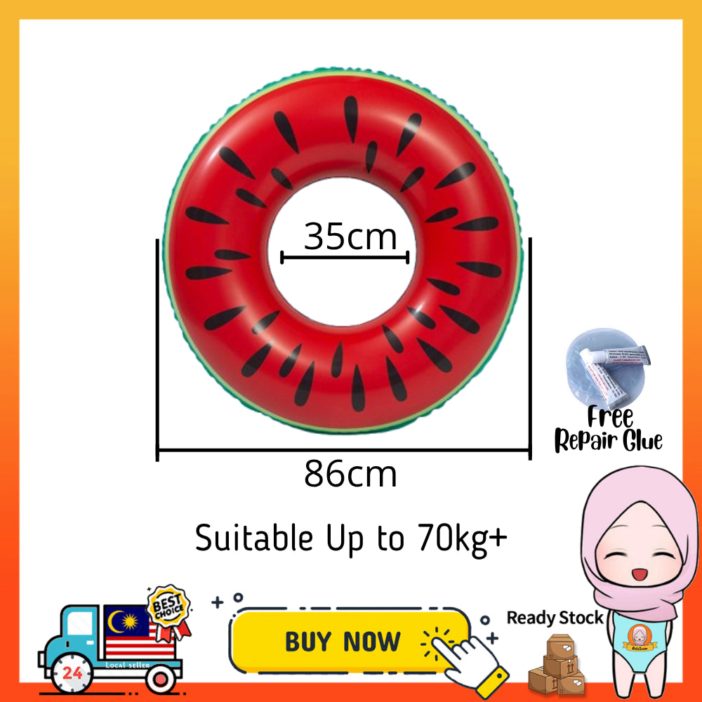 BIBISWIM Donut Swim Ring | Inflatable Pool Float for Kids & Adults
