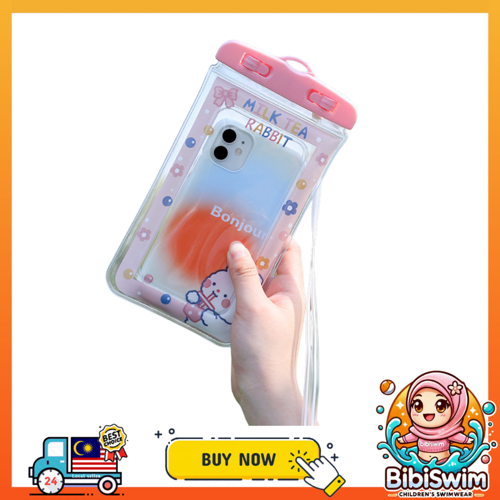 BIBISWIM Waterproof Transparent Airbag Phone Pouch | Underwater Mobile Case
