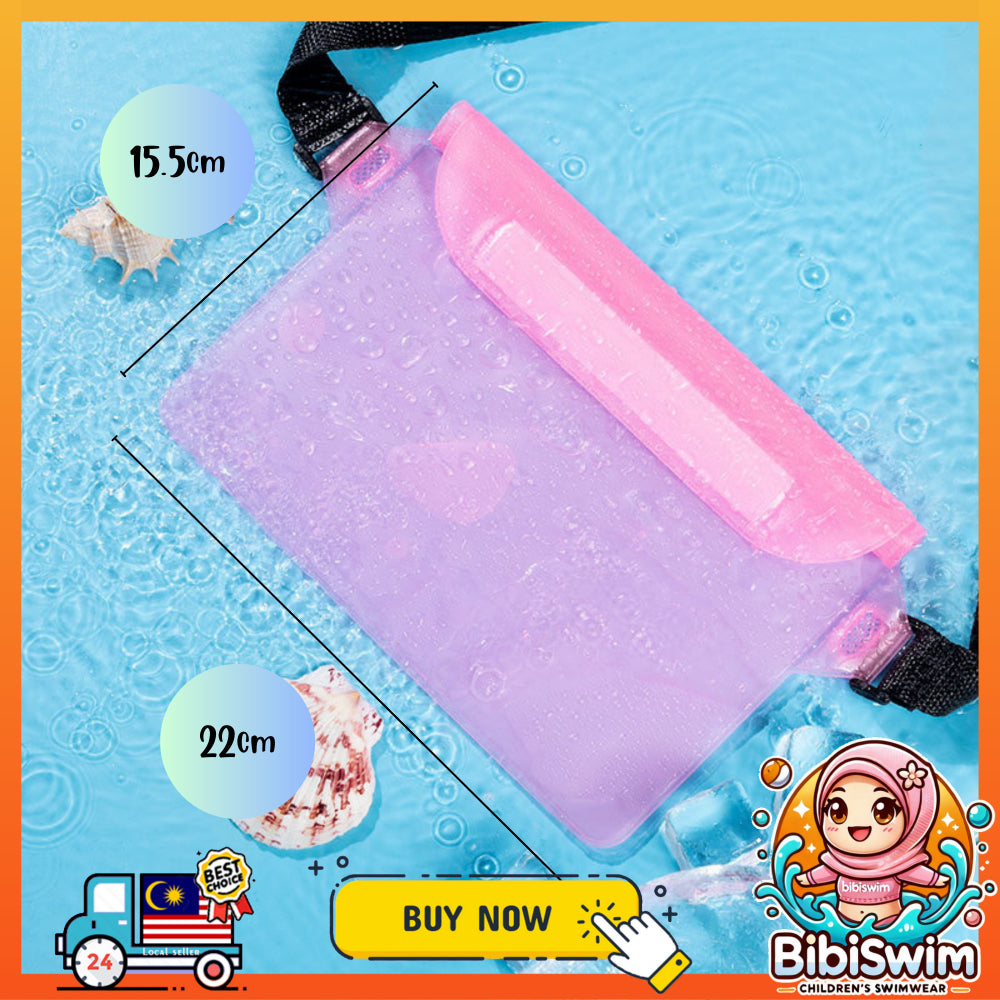 BIBISWIM Waterproof Phone Pouch | Underwater Waist Pack for Water Sports