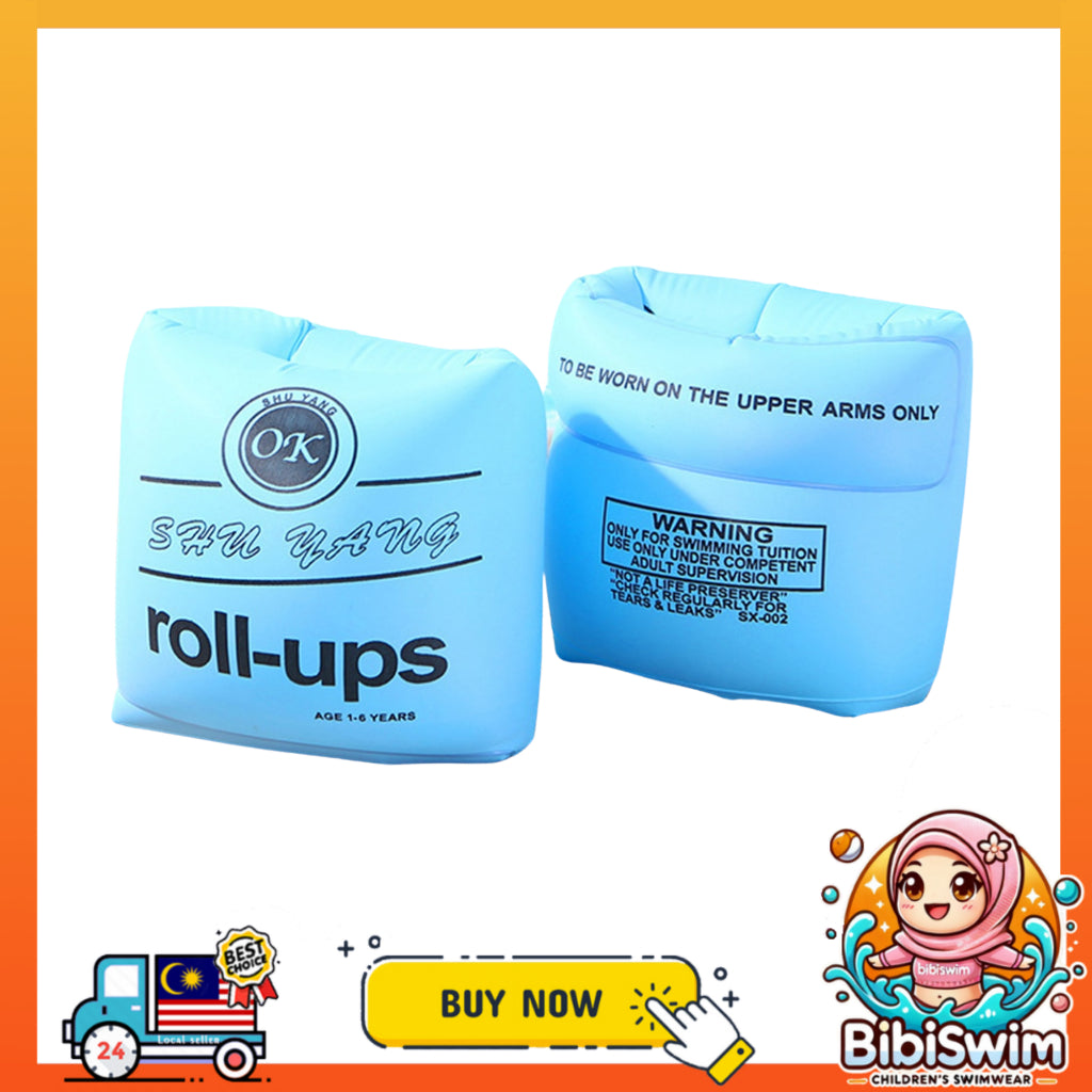 BIBISWIM Inflatable Arm Float 1 Pair for Kids & Adults | Pelampung Tangan