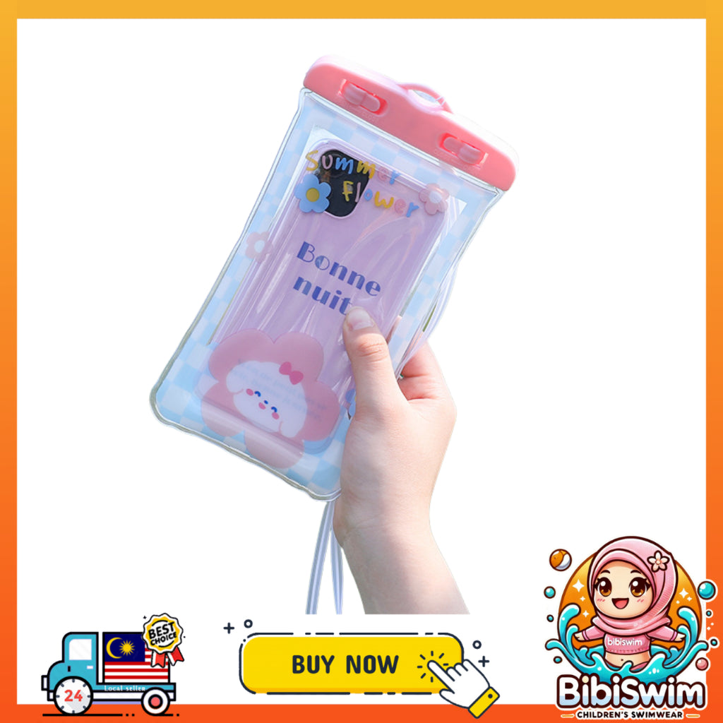 BIBISWIM Waterproof Transparent Airbag Phone Pouch | Underwater Mobile Case