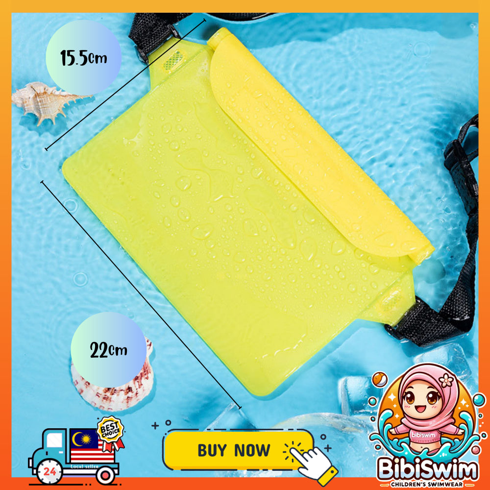 BIBISWIM Waterproof Phone Pouch | Underwater Waist Pack for Water Sports