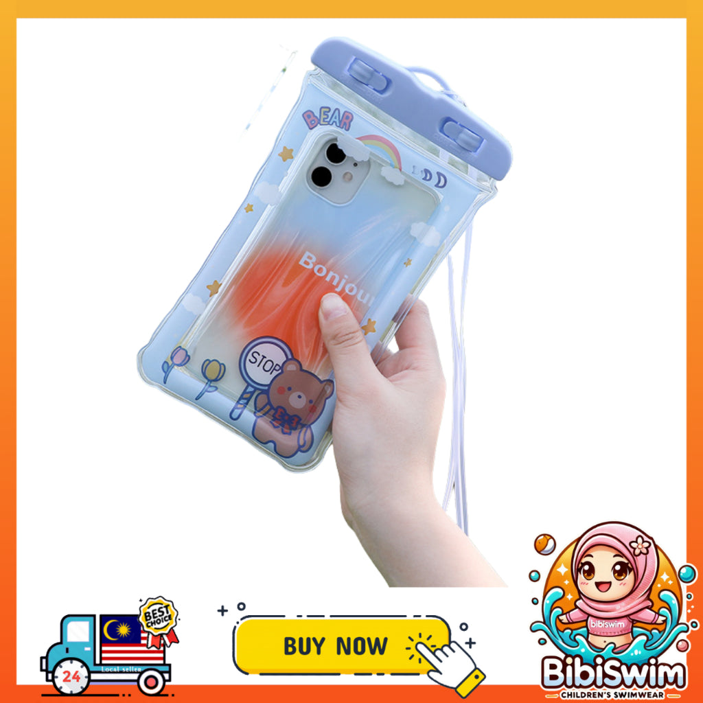 BIBISWIM Waterproof Transparent Airbag Phone Pouch | Underwater Mobile Case