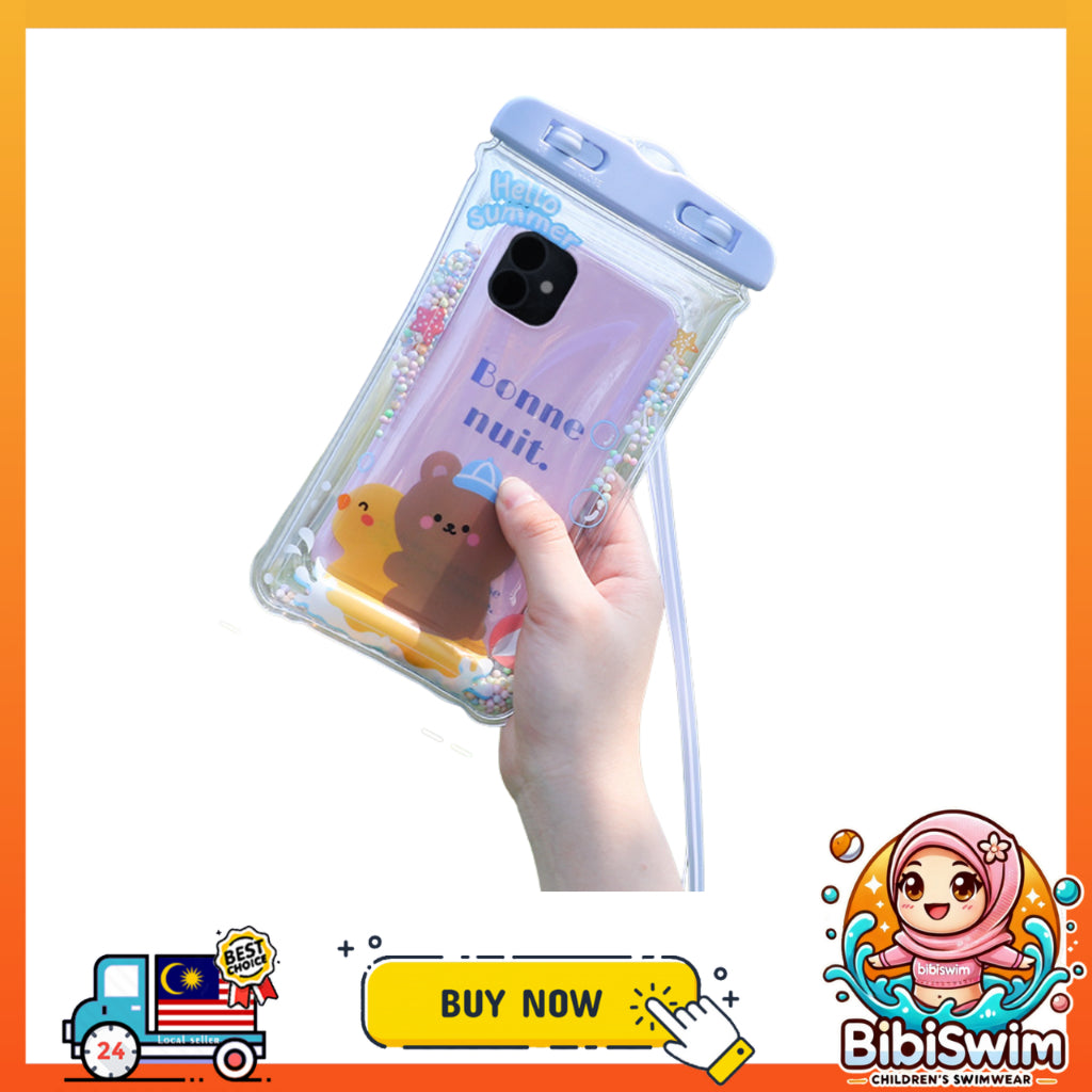 BIBISWIM Waterproof Transparent Airbag Phone Pouch | Underwater Mobile Case