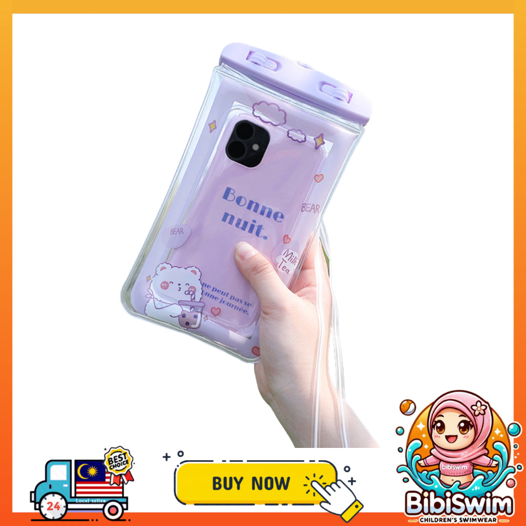 BIBISWIM Waterproof Transparent Airbag Phone Pouch | Underwater Mobile Case