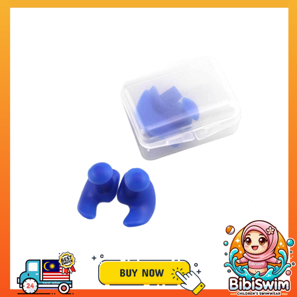 BIBISWIM Silicone Ear Plugs & Nose Clip for Swimming, Diving & Surfing