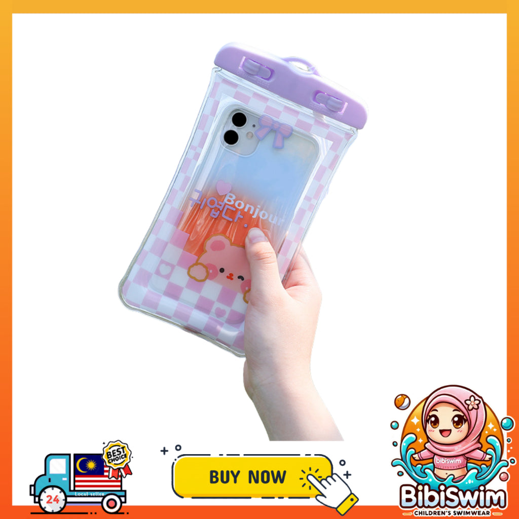 BIBISWIM Waterproof Transparent Airbag Phone Pouch | Underwater Mobile Case