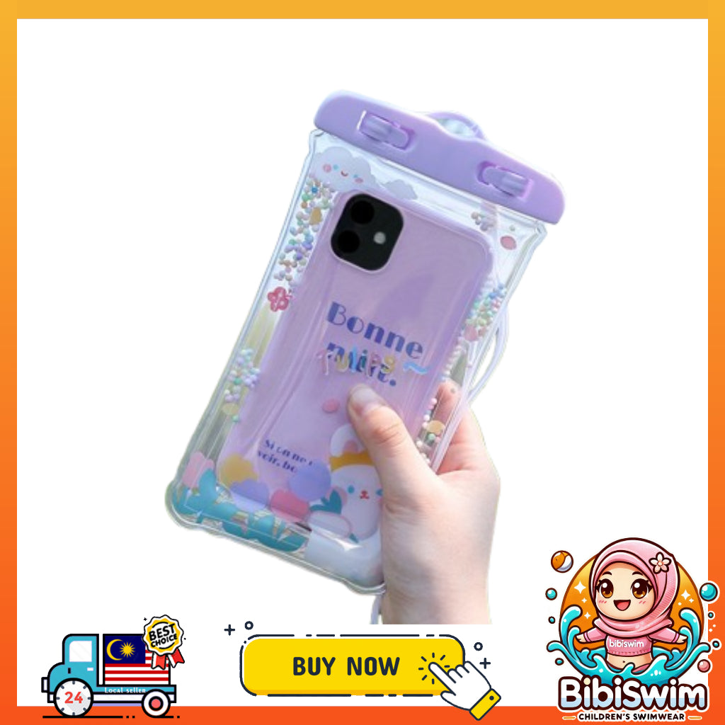 BIBISWIM Waterproof Transparent Airbag Phone Pouch | Underwater Mobile Case