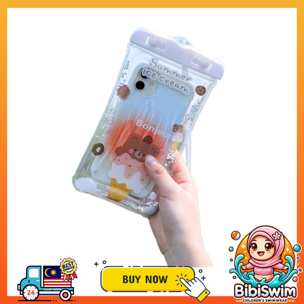 BIBISWIM Waterproof Transparent Airbag Phone Pouch | Underwater Mobile Case
