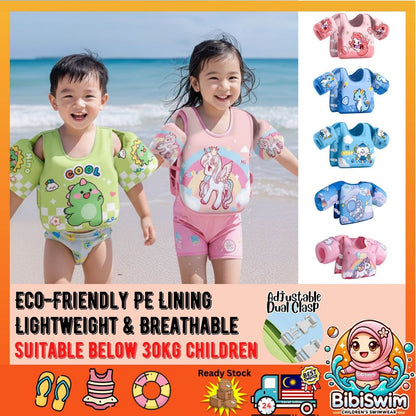 BIBISWIM Kids Swimming Vest | Safety Life Jacket Arm & Chest Float