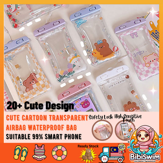 BIBISWIM Waterproof Transparent Airbag Phone Pouch | Underwater Mobile Case