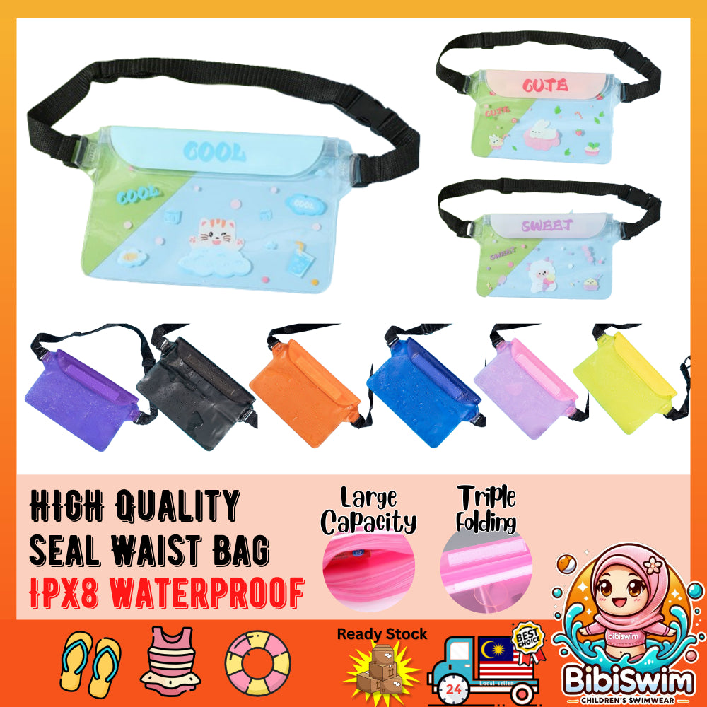 BIBISWIM Waterproof Phone Pouch | Underwater Waist Pack for Water Sports