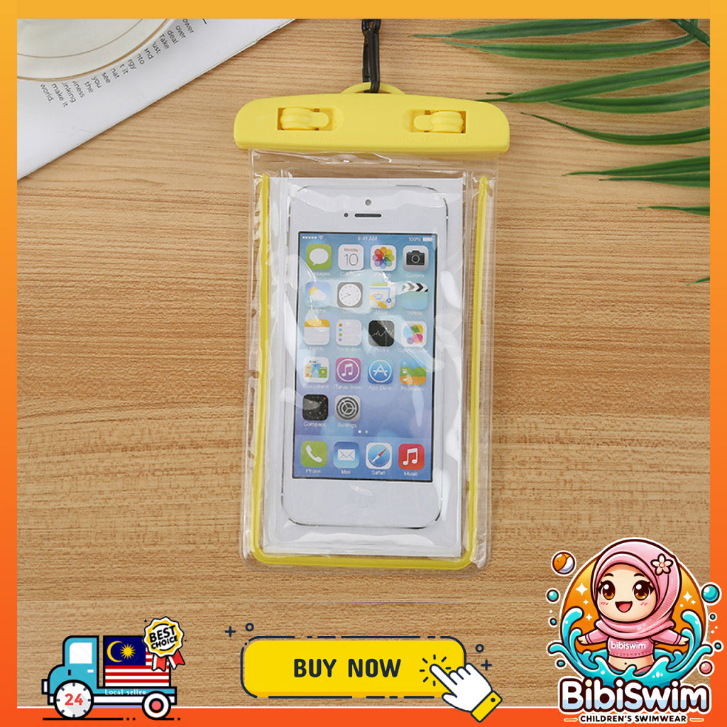 BIBISWIM Waterproof Transparent Airbag Phone Pouch | Underwater Mobile Case