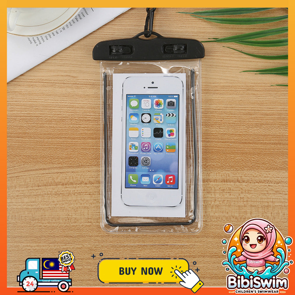 BIBISWIM Waterproof Transparent Airbag Phone Pouch | Underwater Mobile Case