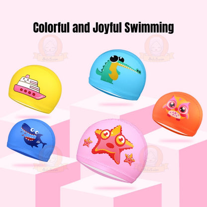 BIBISWIM Animal Print Kids Swim Cap