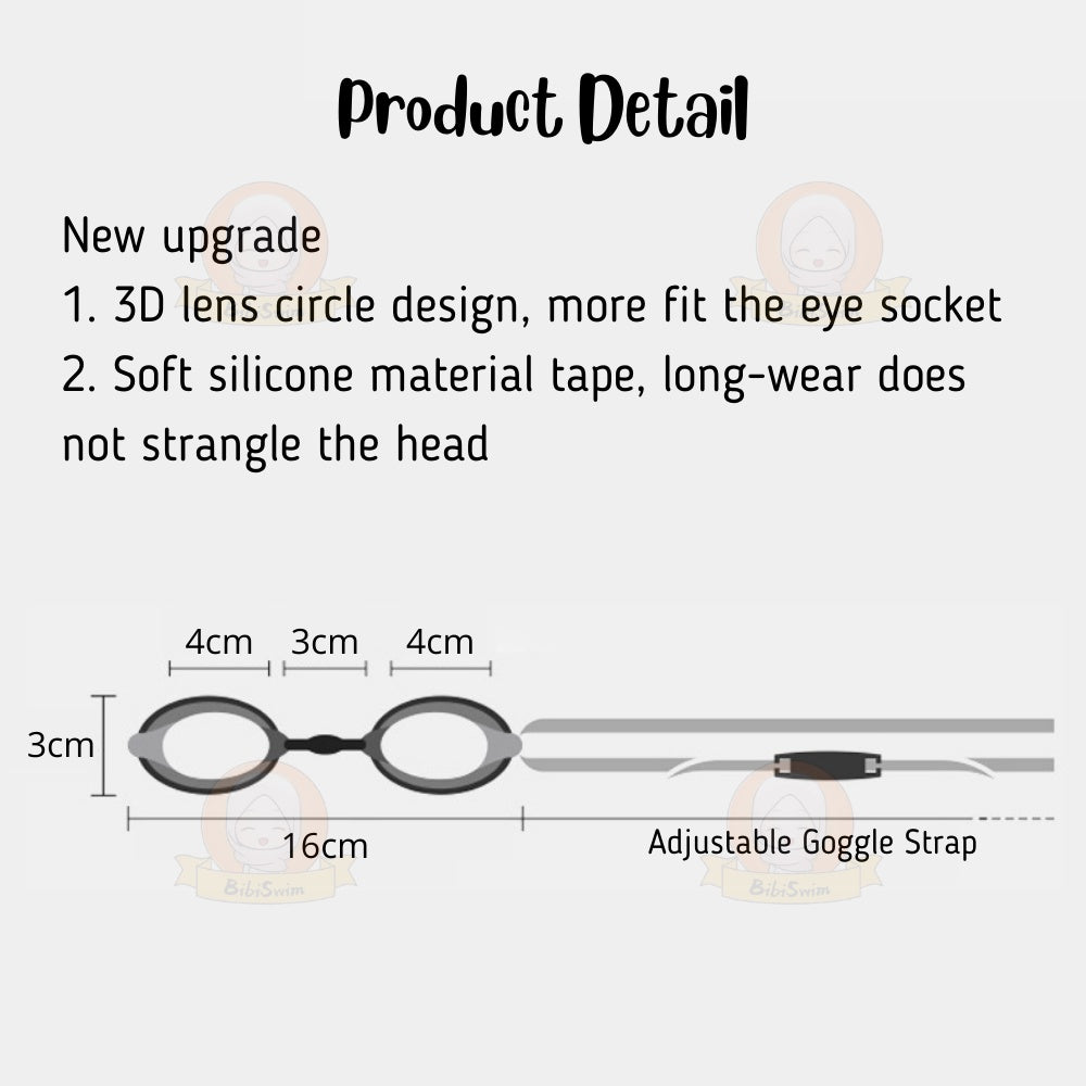 BIBISWIM Anti-Fog Kids Swim Goggles Set