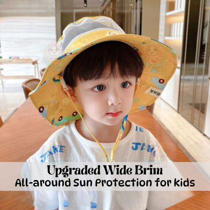 BIBISWIM Baby Bucket Hat Kids Sun Hat Boys Girls Outdoor Hat Sun Protection Cap Fisherman Beach Hat