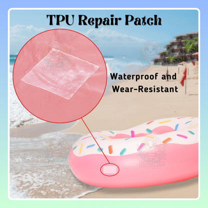 BIBISWIM Transparent PVC Repair Patch Kit for Inflatable Pool & Toys