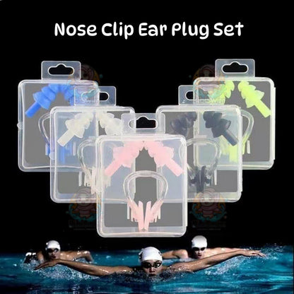 BIBISWIM Silicone Ear Plugs & Nose Clip for Swimming, Diving & Surfing