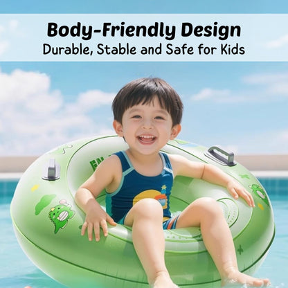 BIBISWIM Self-Inflating Swim Ring Inflatable Pool Float Baby Kids Adults Water Swimming Float Ring