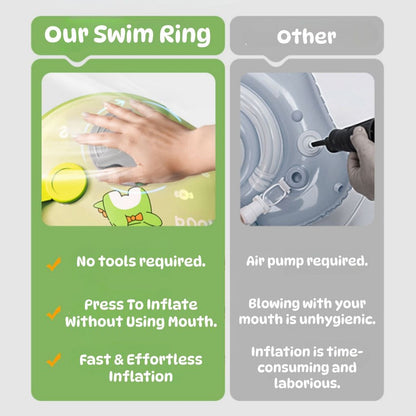 BIBISWIM Baby Swim Ring with Seat & Canopy | Inflatable Infant Floating Pool