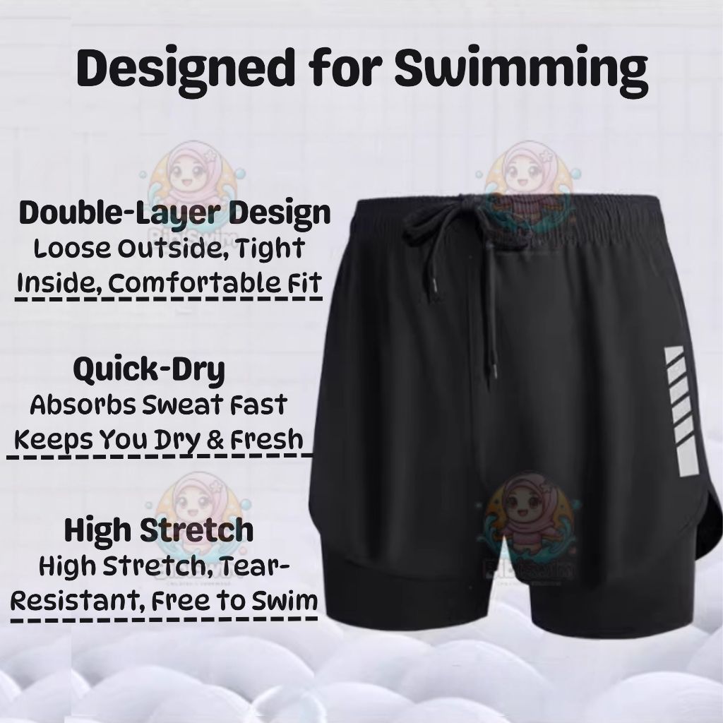 BIBISWIM Men’s Swim Trunks | Surf, Beach & Diving Swimwear Shorts