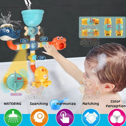 BIBISWIM Baby Bath Toys Water Play Pipes for Kids | Mainan Baby Mandi
