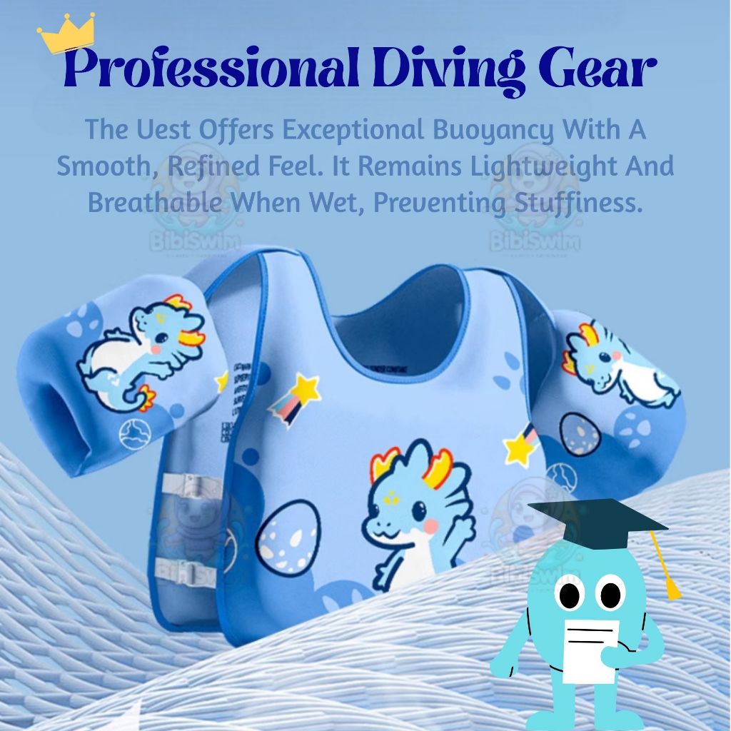 BIBISWIM Kids Swimming Vest | Safety Life Jacket Arm & Chest Float