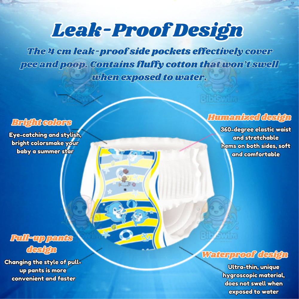 BIBISWIM Baby Swimming Diaper Pants Disposable & Leakproof | Lampin Renang