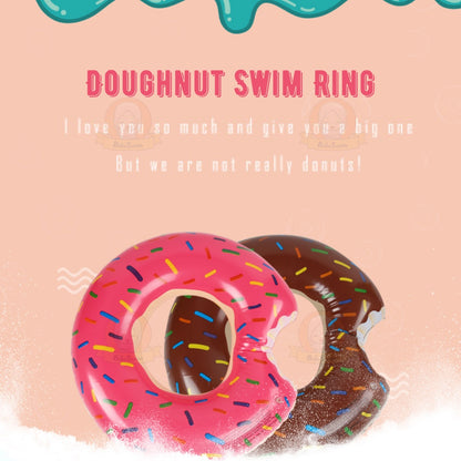 BIBISWIM Donut Swim Ring | Inflatable Pool Float for Kids & Adults