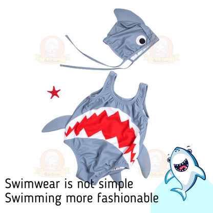 BIBISWIM Shark Swim Cap Set