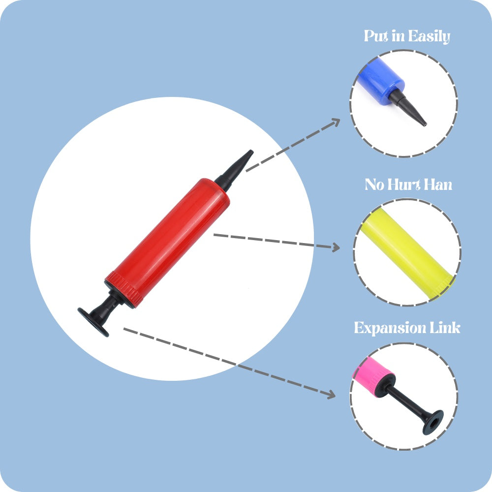 Portable Mini Manual Balloon Pump | Hand Push Air Inflator for Party