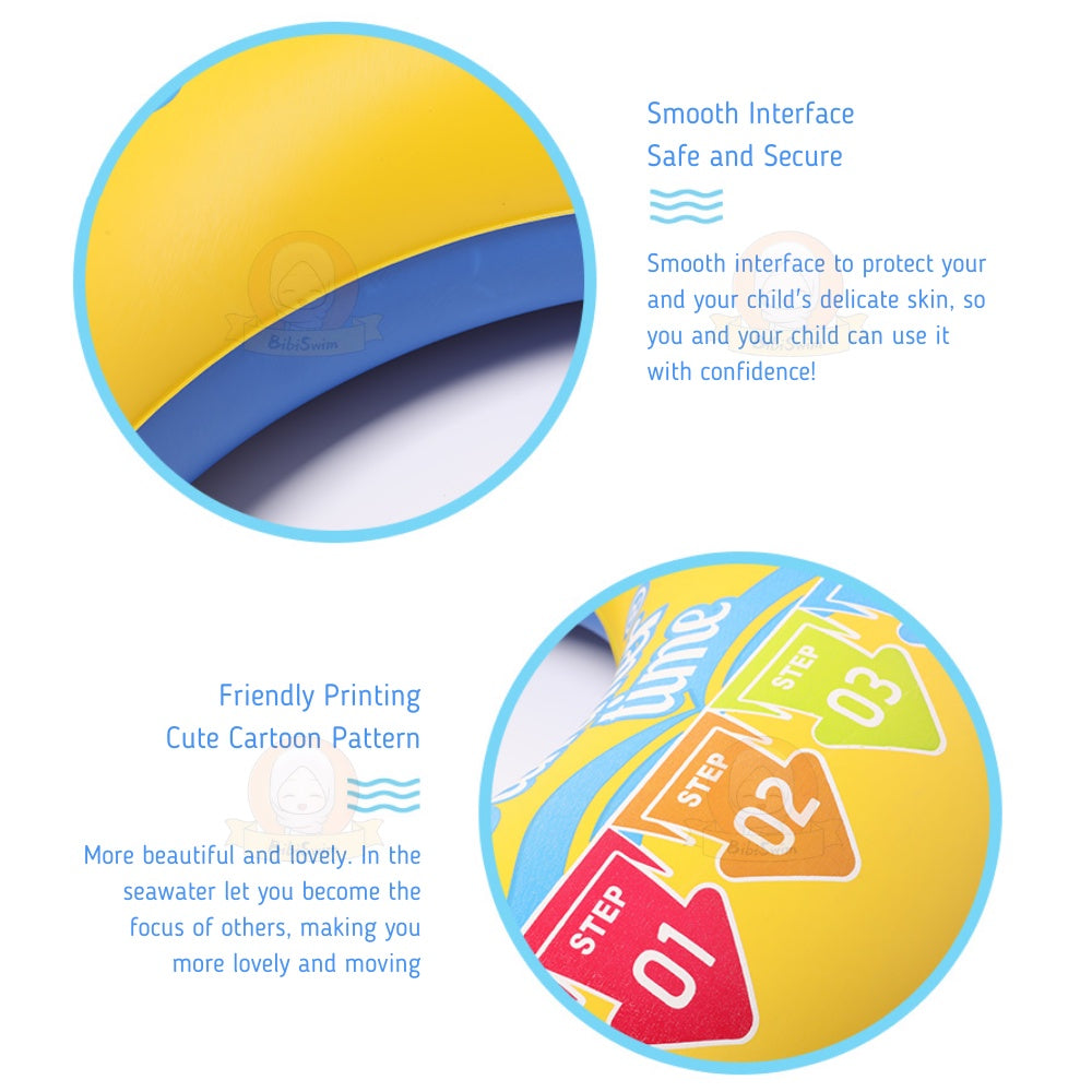 BIBISWIM Donut Swim Ring | Inflatable Pool Float for Kids & Adults