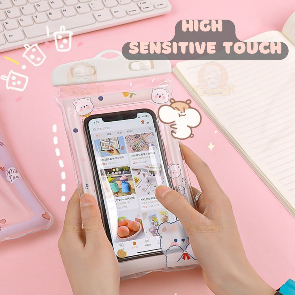 BIBISWIM Waterproof Transparent Airbag Phone Pouch | Underwater Mobile Case