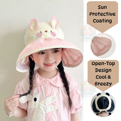 BIBISWIM Baby Bucket Hat Kids Sun Hat Boys Girls Outdoor Hat Sun Protection Cap Fisherman Beach Hat