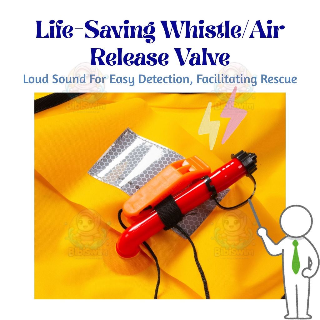 BIBISWIM Inflatable Life Jacket for Adults | Swimming, Fishing & Water Sports