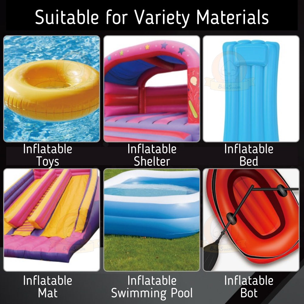 BIBISWIM Pool Repair Kit | Glue & Patch for Inflatable & Leaky Pools